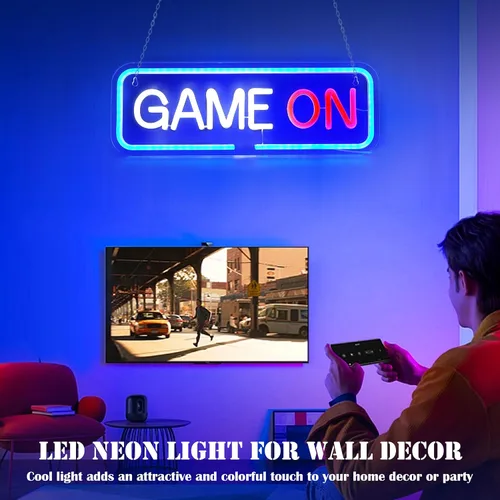 Miniatura 4 de Letreros de neón para decoración de sala de cuentas, luces de neón con cable USB con interruptor, letreros de luz LED acrílica, decoración de pared