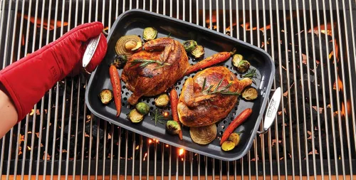 Miniatura 3 de All-Clad Juego de asador antiadherente para exteriores, 15 x 11 pulgadas, apto para horno y parrilla de 500 F, ollas y sartenes, utensilios