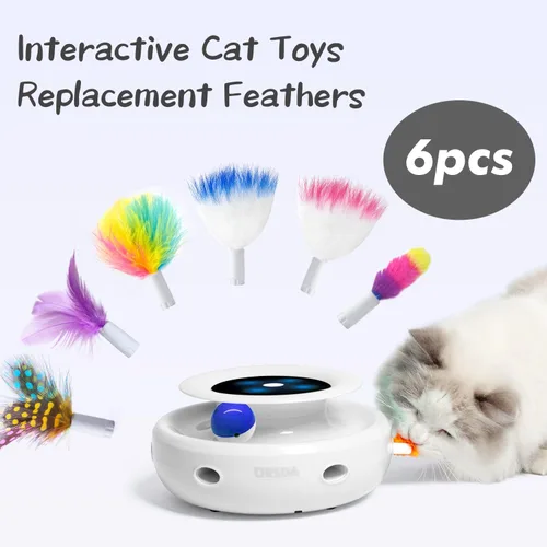 Miniatura 3 de ORSDA 6 PIEZAS Plumas de Repuesto SOLAMENTE Juguetes Interactivos para Gatos