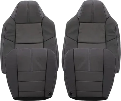Auto Seat Replacement, Compatible con Ford F250 F350 F450 Lariat Crew Cab 2008 2009 2010, Reemplazo de Funda de Asiento de Cuero Genuino, Fundas