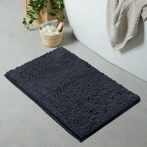 Miniatura 123 de LuxUrux Tapete de microfibra afelpada, de felpilla extrasuave, pelo largo de 1 pulgada, muy absorbente, para baño o ducha, lavar y secar a máquina