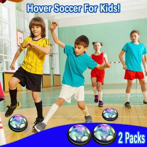 Miniatura 2 de JRD&BS WINL Pelota de fútbol voladora recargable con luces LED y amortiguación de espuma para niños y niñas, juego de fútbol de aire