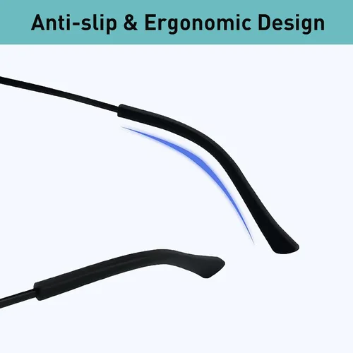 Puntas de extremo de la patilla para gafas, soporte de tubo de silicona suave antideslizante, retenedores de gafas, puntas de repuesto para patillas