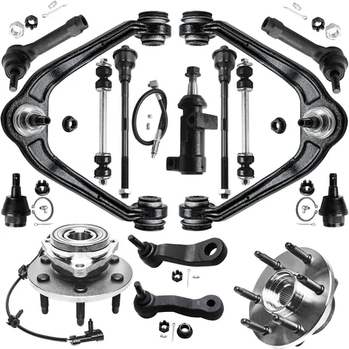 Miniatura 95 de Detroit Axle - Kit de extremo delantero RWD para Chrysler 300 Dodge Challenger Charger Upper Lower Control Arms rótulas de rodamiento de rueda Bujes