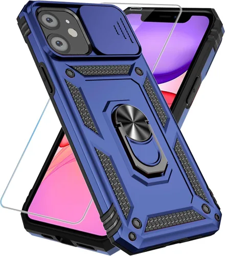 Miniatura 47 de SunStory Funda compatible con iPhone 11 Pro Max con protector de pantalla HD, cubierta de cámara deslizante y soporte de anillo giratorio