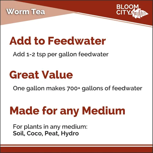 Miniatura 5 de Bloom City concentrado de té de lombrices orgánico y compost y potenciador Bokashi, 1/2 pinta (8 oz)