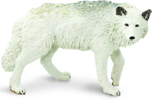 Safari Ltd. Figura de lobo blanco, realista, pintada a mano de 3.6 pulgadas, juguete educativo para niños, niñas y niños a partir de 3 años