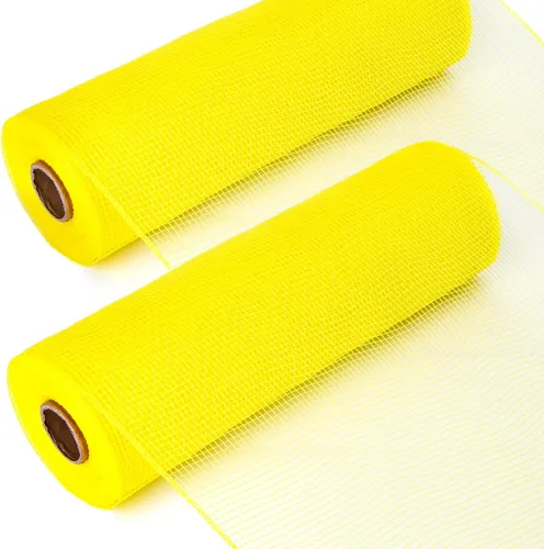 Miniatura 4 de Ribbli 2 rollos de cinta de malla negra, 10 pulgadas x 30 pies (10 yardas) por rollo, cinta de malla para guirnaldas de corona y decoración