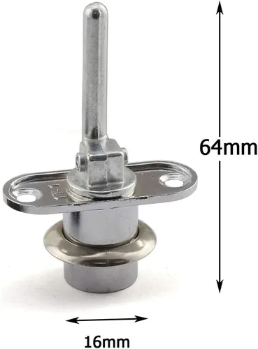 Miniatura 2 de Cerradura de émbolo cilíndrico de 0.630 in para cajón, gabinete, escritorio, mesa de oficina, enlace de actividad frontal, cerradura asociada, 1 2x