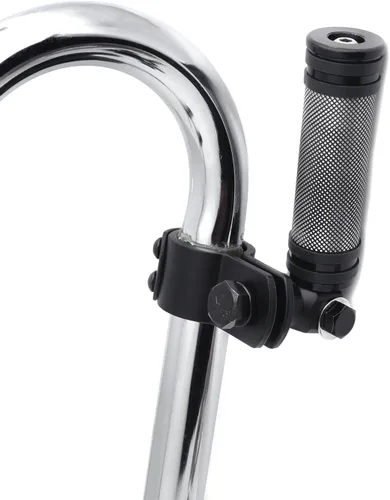 Miniatura 3 de Clavija de pie redonda negra con abrazadera de 0.984 in 1.260 in compatible con YAMAH XV250 XV400 Virage [P/N: MT216-049+216-096-BK]