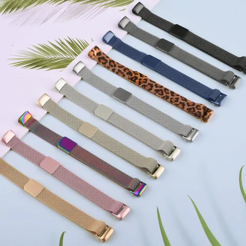 Miniatura 7 de Correa de metal para Fitbit Luxe para mujeres y hombres, correa de repuesto magnética ajustable de malla de acero inoxidable compatible con Fitbit