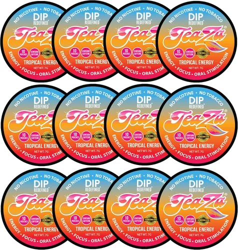 Miniatura 31 de Teaza Bolsas de Energía, Alternativa sin Tabaco sin Nicotina al Dip sin Humo, Rapé y Dip Energético, Alternativa Saludable al Tabaco de Mascar, Uso
