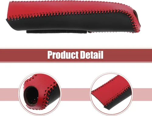 Miniatura 5 de X AUTOHAUX Funda de freno de mano para Honda Civic 2006-2011 funda de freno de mano de cuero sintético para Honda Civic Protector Interior Trim
