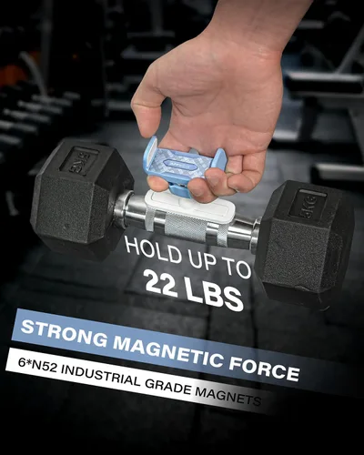Miniatura 3 de APPS2Car Soporte magnético para teléfono de gimnasio, ajustable 360, compatible con teléfonos inteligentes de 4.7 a 6.5 pulgadas, base y junta