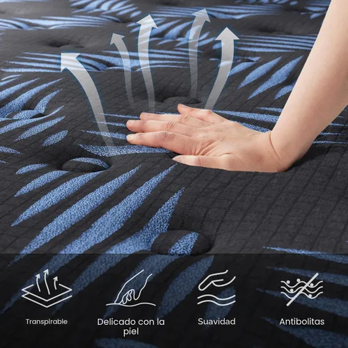 Miniatura 3 de Colchón Individual de 10 Pulgadas, Colchón de Sueño Profundo de 10 Pulgadas con Soporte Extra Lumbar y de Hombro, Libre de Fibra de Vidrio, Sin