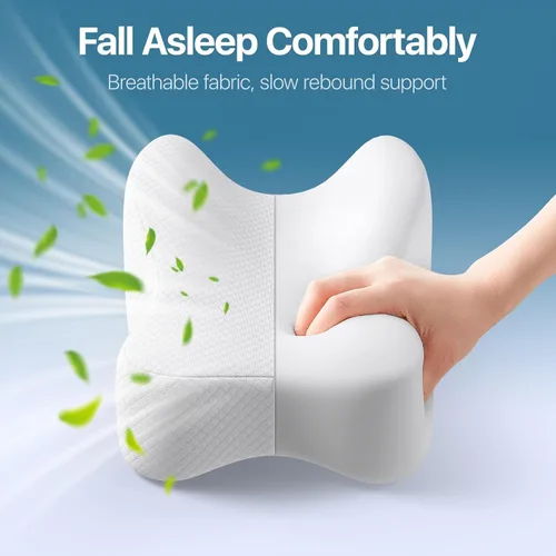 Miniatura 3 de Almohada de rodilla para dormir de lado, almohada grande y cómoda de espuma viscoelástica para dormir de lado, correa ajustable, almohada