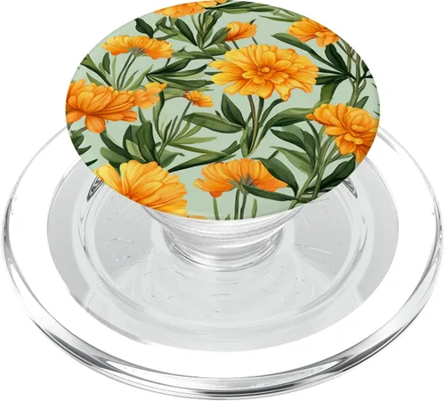 Miniatura 8 de PopSockets PopGrip estándar de flores de caléndula colorida floral