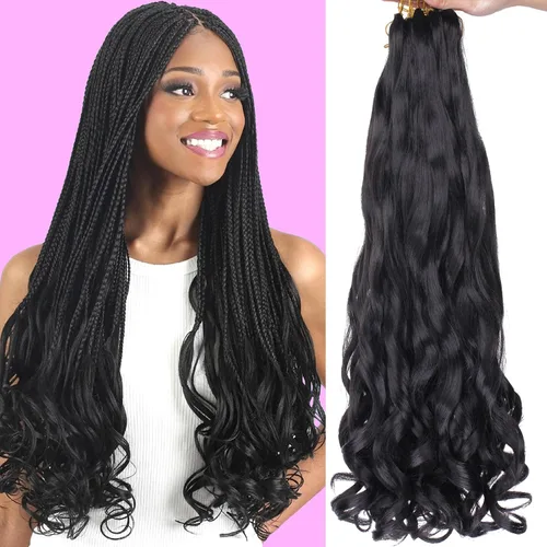Miniatura 51 de Unionbeauty - Cabello rizado francés trenzado de 10 pulgadas, trenzas rizadas estilo Bob francés, cabello de ganchillo, 8 paquetes de trenzas