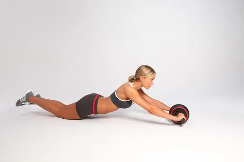Miniatura 2 de Sistema de entrenamiento de abdominales de Iron Gym, rueda abdominal