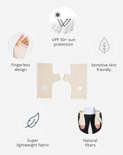Miniatura 3 de Solbari Fundas protectoras para manos UPF 50+ - Fundas unisex para protección solar UV (juego de dos guantes)