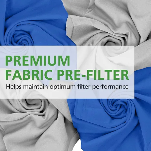 Miniatura 5 de Paquete de 4 prefiltros lavables de repuesto 411 para Blueair Blue Pure 411, 411+, 411 Auto y Mini purificador de aire, elimina polen, polvo, caspa