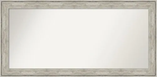 Miniatura 329 de Amanti Art Espejo de baño plateado para sobre fregadero, 28 x 47 pulgadas, espejo rectangular de plata imperial, marco de madera tradicional de gran