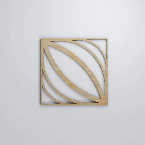 Miniatura 5 de 7 3/8"W X 7 3/8"H Extra Pequeña Otis Decorativos Paneles De Pared De Madera De Calado, Hickory