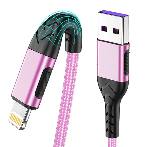 Miniatura 12 de Cargador de iPhone, [certificado Apple MFi] Paquete de 3 cables USB A de 1 pie para cable de carga rápida, cable de carga duradero de iPhone