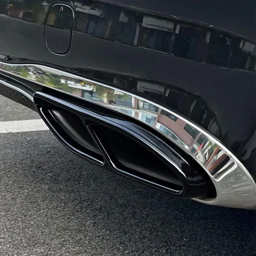 Salidas de escape de garganta de tubería Cubierta trasera Trim para Mercedes-Benz Clase S W223 S580 S560 S450 S500 S63 AMG S580e Accesorios