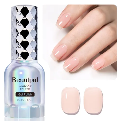 Miniatura 22 de BEAUTPAL - Esmalte de uñas de gel blanco lechoso de 0.5 onzas líquidas, esmalte de gel semipermanente UV LED, arte de uñas, salón de manicura