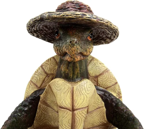Miniatura 6 de Ebros Slow Seasons - Tortuga para acampar al aire libre con sombrero de mimbre, salero y pimentero, figura de 7 pulgadas de alto, tortugas
