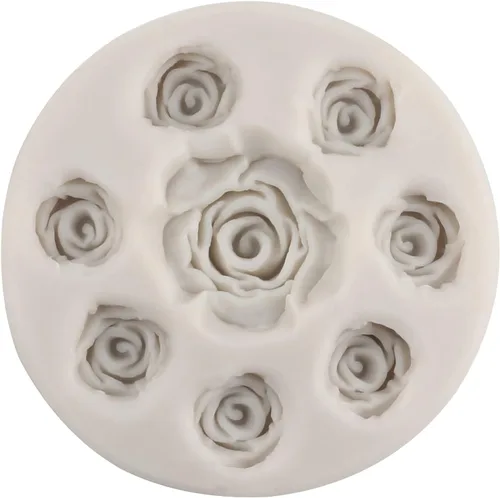 Miniatura 4 de Molde de caramelo de silicona rosa Mini flor Fondant moldes de chocolate para decoración de pasteles Decoración de cupcakes Pasta de goma