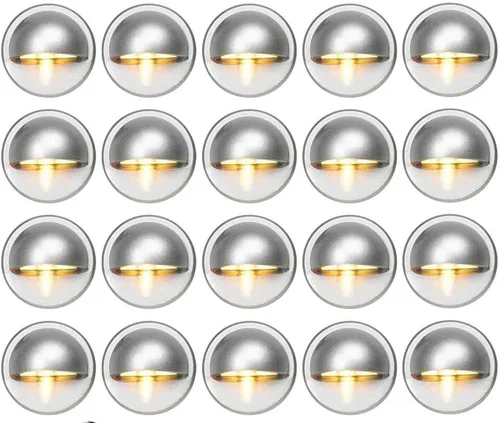Miniatura 12 de FVTLED juego de luces para escalera, bajo voltaje y resistente al agua IP65 para exteriores con forma de media luna 1-2/5 pulgadas. Luces LED