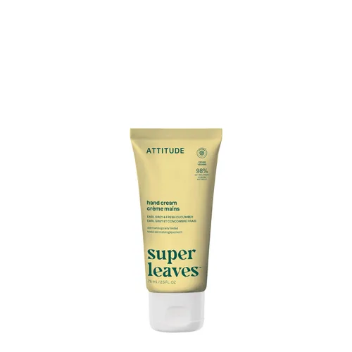 ATTITUDE Crema de manos, verificada por EWG, a base de plantas y minerales, productos veganos para el cuidado personal, aroma Earl Grey y pepino