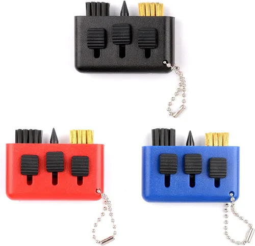 Miniatura 8 de 3 unids Golf Club Brush Pocket Golf Club Groove Cleaner 3 en 1 Sacapuntas de Golf retráctil Herramienta Limpiador Club Herramienta Portátil Pequeños