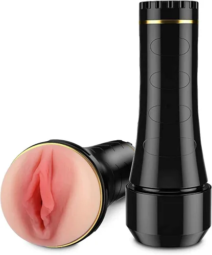 Tracy's Dog® Masturbadores masculinos para adultos, juguetes sexuales realistas con textura de bolsillo, vagina hombre masturbación Stroker (negrura)