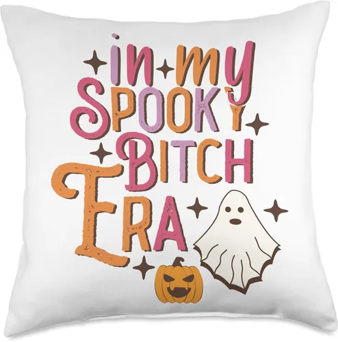 Miniatura 5 de Halloween Apparel and Gifts In My Spooky Bitch Era Halloween Vibes - Divertida almohada de calabaza fantasma, 16 x 16 pulgadas, multicolor