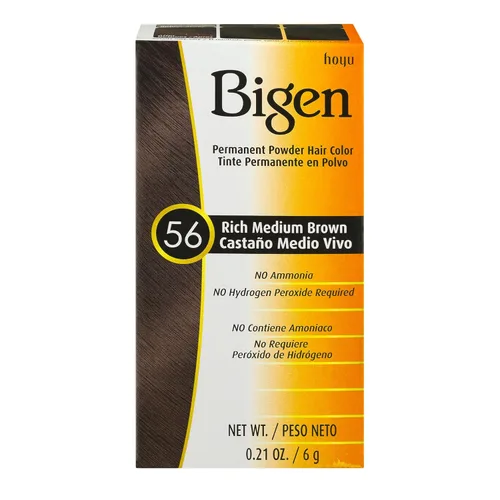 Miniatura 33 de Bigen - Tinte permanente en polvo, marrón medio intenso #56, 0.21 onzas (paquete de 3 unidades)
