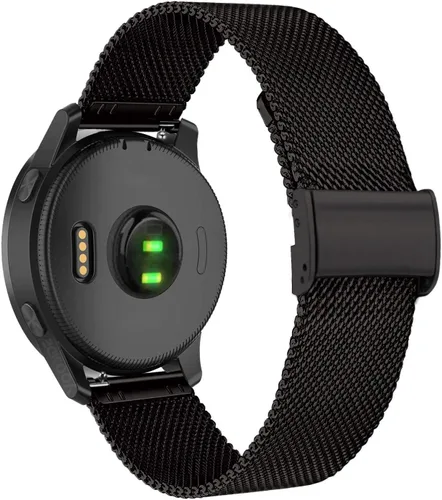 Abanen Correas de reloj para Garmin Vivoactive 4S / Vivomove 3S / Venu 2S / Venu 3S, 0.709 in de liberación rápida de acero inoxidable de malla