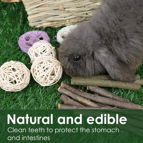 Miniatura 4 de Bunny Grass House - Escondite de césped natural comestible hecho a mano para conejos, conejillos de indias y animales pequeños para jugar, dormir