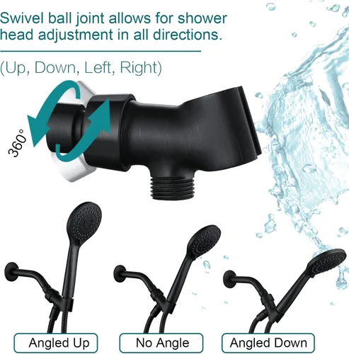 Miniatura 6 de BRIGHT SHOWERS Manguera de ducha de 69 pulgadas con soporte de cabezal de ducha de latón, bronce aceitado