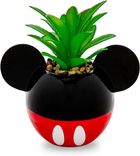 Miniatura 9 de Silver Buffalo Disney Beauty and The Beast Chip - Mini maceta de cerámica de 3 pulgadas con suculentas artificiales, maceta pequeña, plantas