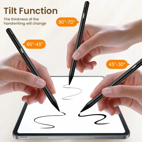 Miniatura 7 de Hastraith Lápiz capacitivo para iPad (2018-2025) - 13 minutos de carga rápida con sensibilidad de inclinación y rechazo de palma para iPad