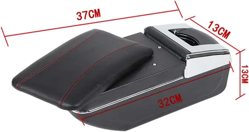 Miniatura 6 de Caja de almacenamiento de reposabrazos de cuero para consola central de automóvil para Peugeot 301/para Citroen c-Elysee 2007 2008 2009 2010 2011