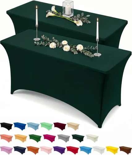 Miniatura 37 de Utopia Kitchen Mantel rectangular de spándex de 4 pies [1 unidad, negro] 200 GSM elástico, ajustado, lavable y resistente a las arrugas, cubierta