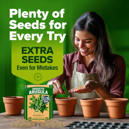 Miniatura 8 de HOME GROWN Mezcla de semillas de roqueta de rúcula a granel Más de 2,175 semillas de flores tradicionales sin OMG para plantar en exteriores e