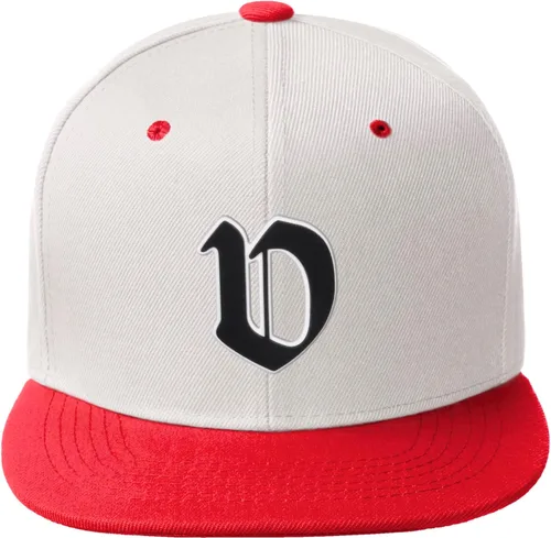 Miniatura 1501 de Daxton Gorra clásica con visera de billete plano con letras del alfabeto inglés antiguo de la A a la Z