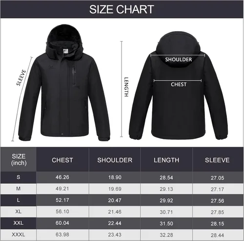 Miniatura 6 de GOLDEN CAMEL Men's Winter Jacket Windproof Ski Snow Jacket Waterproof Thicken Parka Rain Jacket Warm Puffer Coat