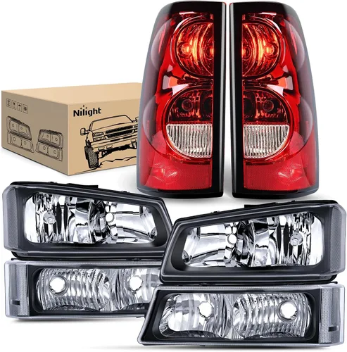 Miniatura 17 de Nilight Conjunto de luz trasera para Chevy Silverado 1500 1500HD 2500 2500 2500HD 3500 2007 Chevrolet Classic OE estilo pasajero lámpara trasera