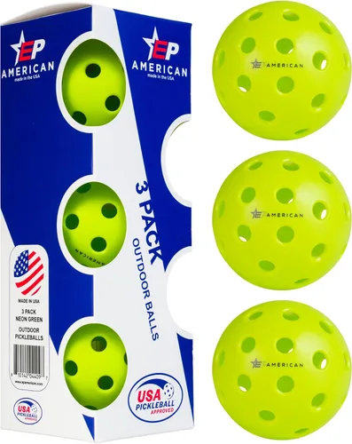 Miniatura 8 de EPAMERICAN Pelotas de pickleball para exteriores aprobadas por USAPA - Pelotas de pepinillo para jugar al aire libre Sin puntos muertos, rebote